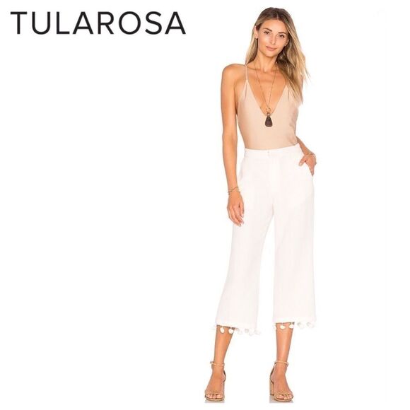 New. Tularosa Ivory Huntington Pom-Pom pants. Small. NWT - Picture 2 of 7